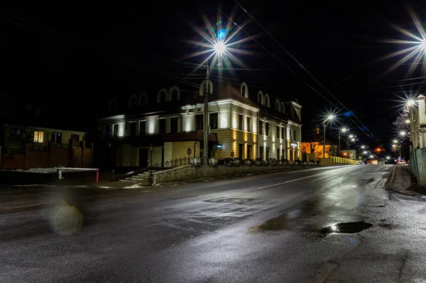 Ulice Pohled Noční Město — Stock fotografie