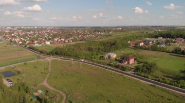 Beautiful Panorama aerial footage of Lutsk Cityscape  