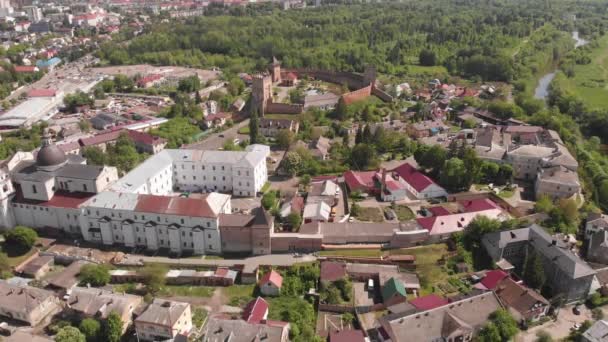 Beautiful Panorama Aerial Footage Lutsk Cityscape — Vídeos de Stock