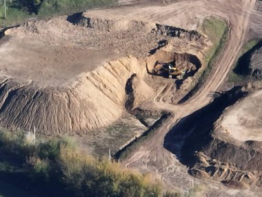 Kırsal arazinin güzel drone manzarası