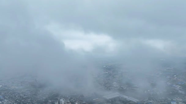 Відео Безпілотника Красива Місцевість Яку Видно Крізь Хмари — стокове відео