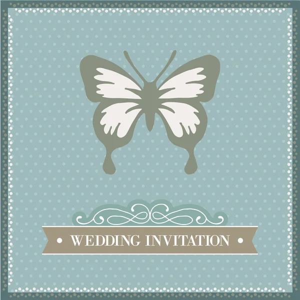 Invitación de boda, plantilla de tarjeta, pareja — Archivo Imágenes Vectoriales