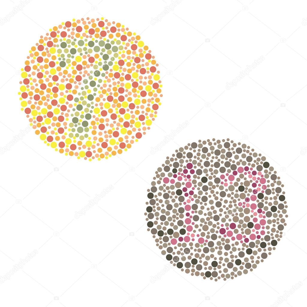 Ishihara Test. daltonism,color blindness disease.