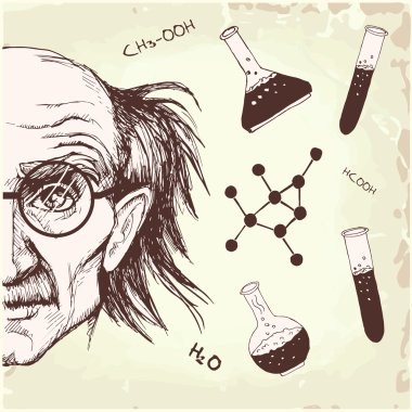 Professor of chemistry clipart