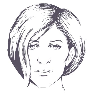 genç güzel kadın yüzü