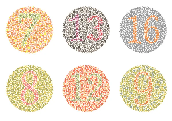 Teste de Ishihara Ilustração De Bancos De Imagens