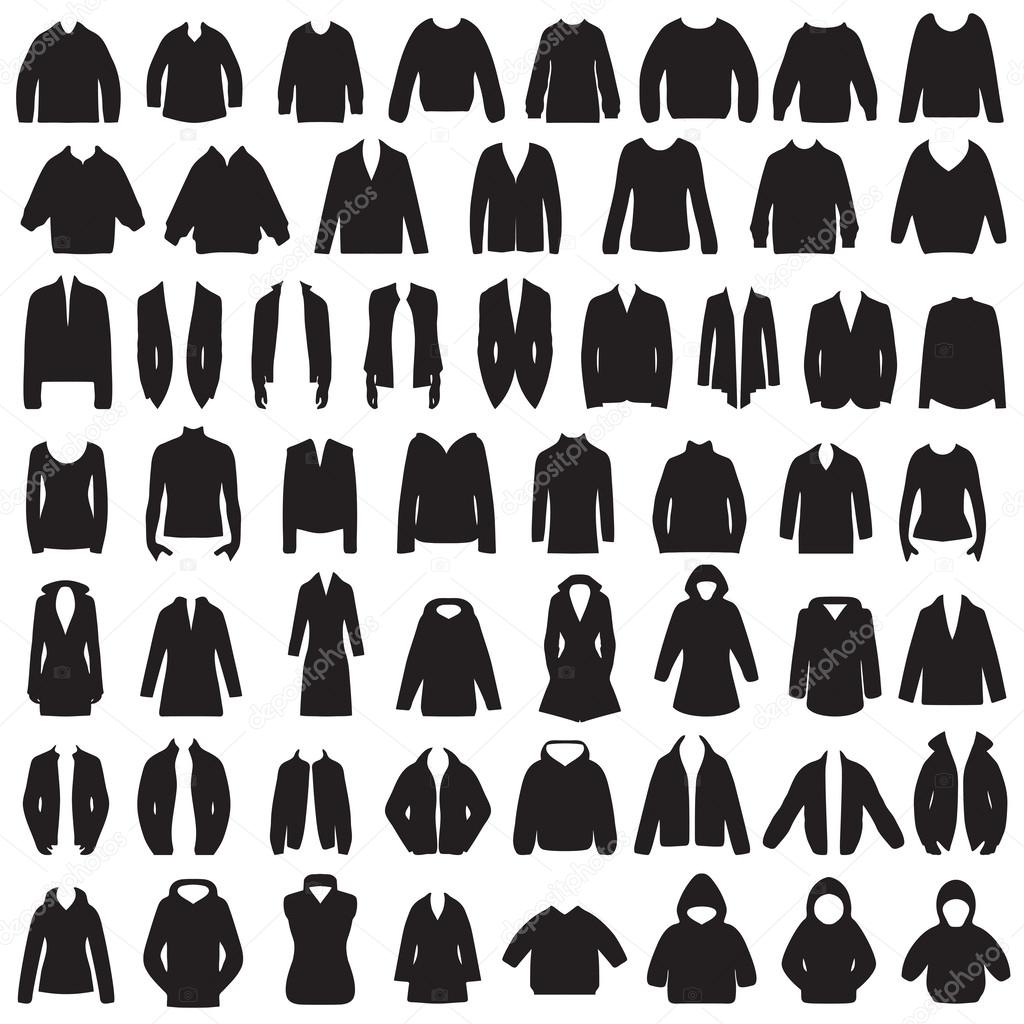 Isolated jacket, coat, sweater,blouse and suit