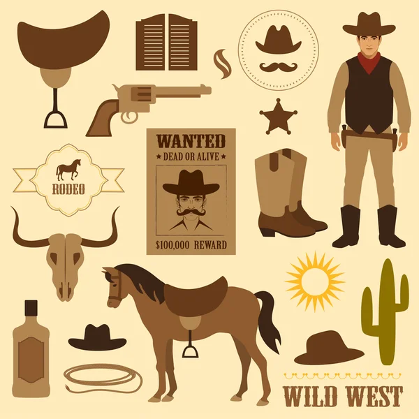Oeste selvagem — Vetor de Stock