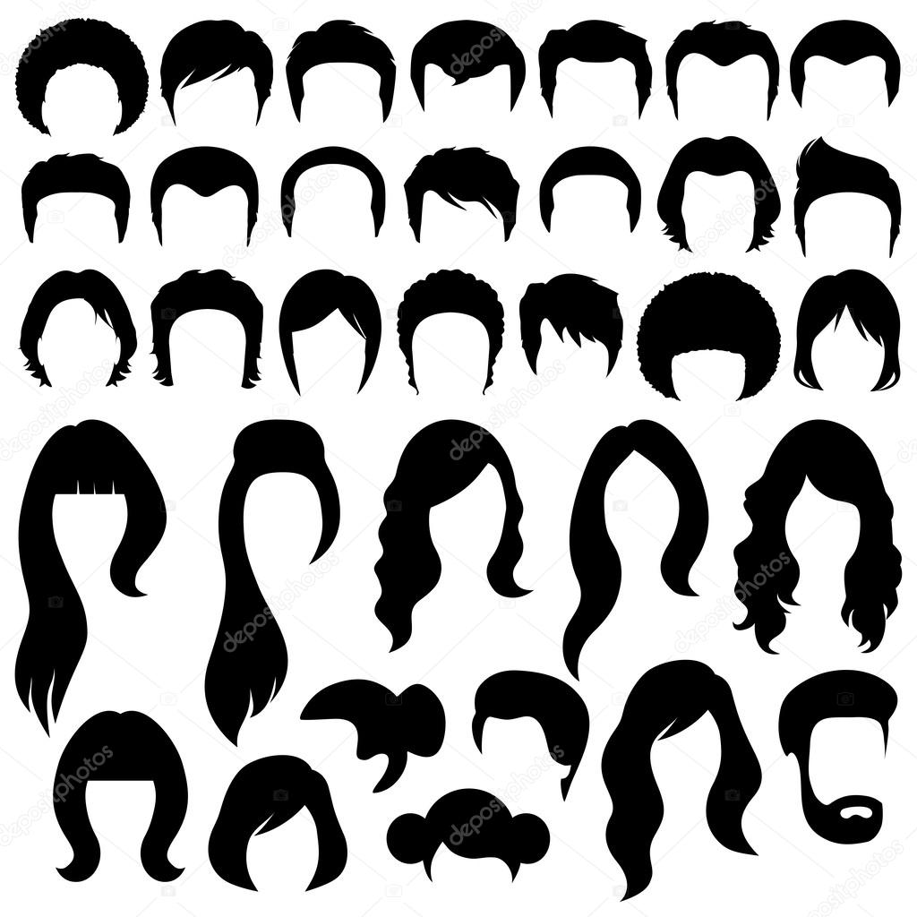 Hair silhouettes Stock Vector Image by ©eveleen 50439335