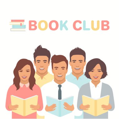 Kilisede kitap okuyan gençler. Okula, Öğrenim, Bilgi ve Eğitim Vektörü Konseptine Dön