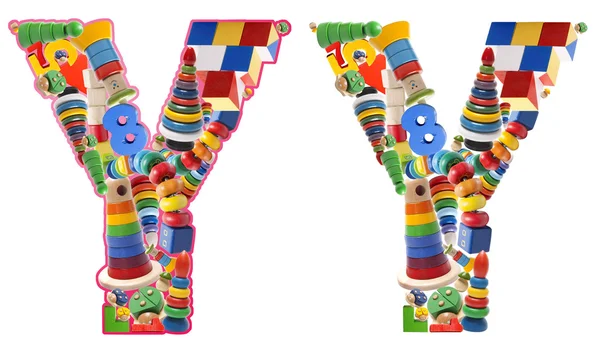 Alphabet jouets en bois - lettre Y — Photo