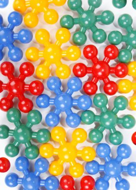 beyaz zemin üzerine plastik Mozaik