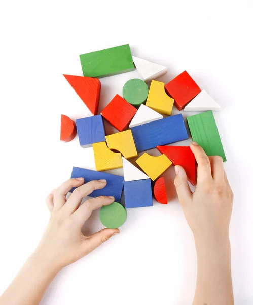 Juguetes de madera de colores — Foto de Stock