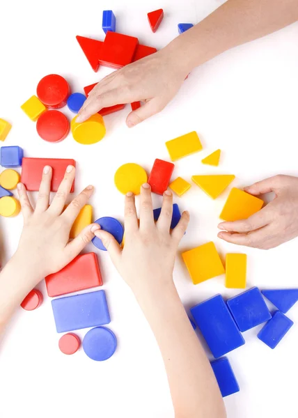 Brinquedos de madeira coloridos — Fotografia de Stock