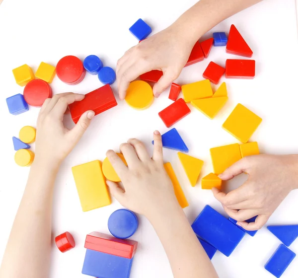 Brinquedos de madeira coloridos — Fotografia de Stock