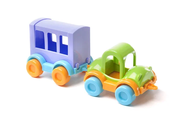 Toy car with trailer — Stock Photo, Image