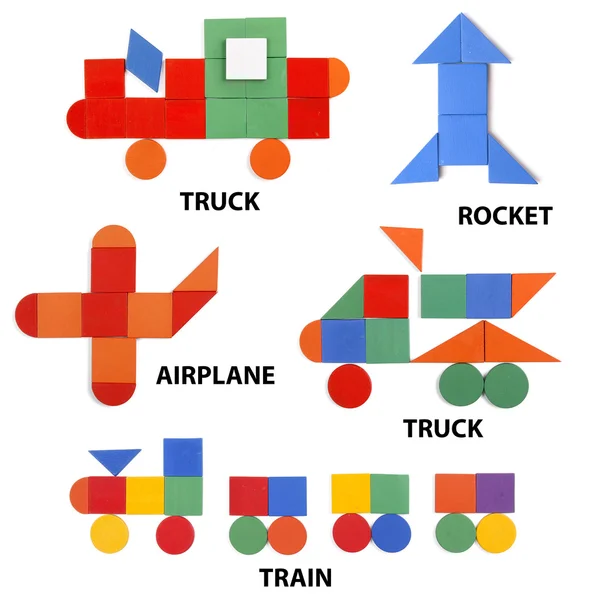 Trasporto serie di figure geometriche — Foto Stock