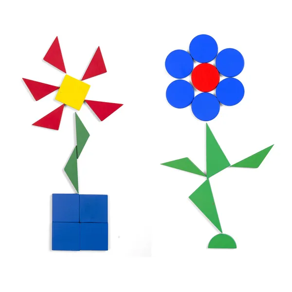iki çiçek geometrik şekiller