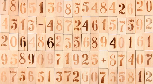 Background of the old wood numbers — Stock Photo, Image