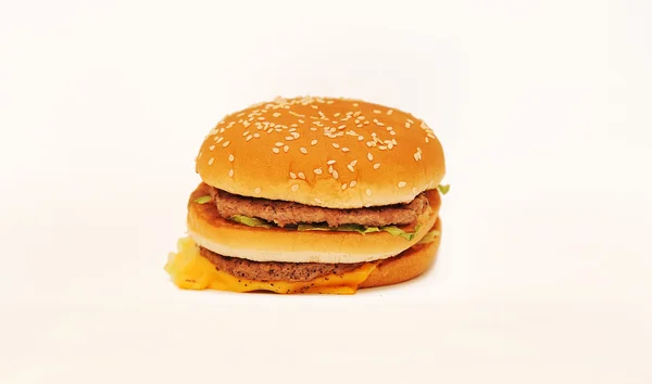 Burger isolado em um fundo branco — Fotografia de Stock