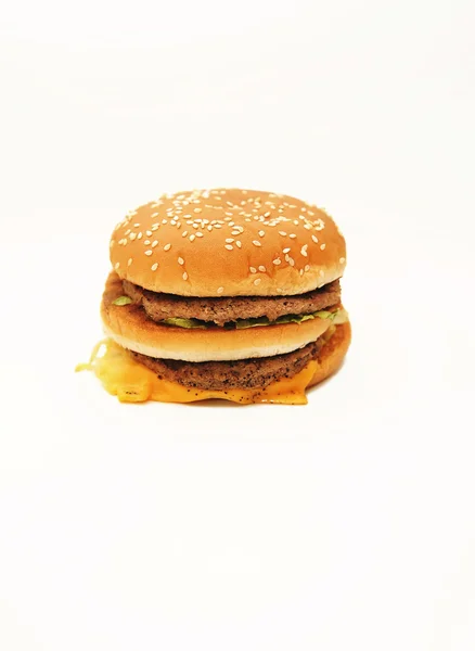 Burger isolé sur fond blanc — Photo