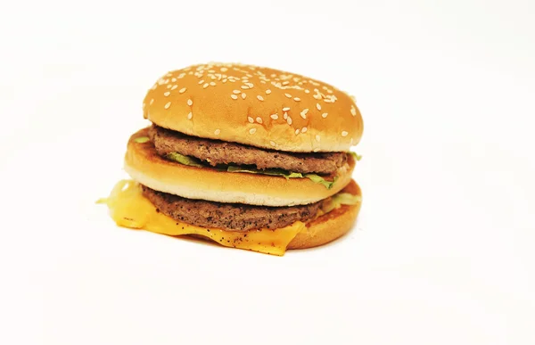Hamburger izolovaných na bílém pozadí — Stock fotografie