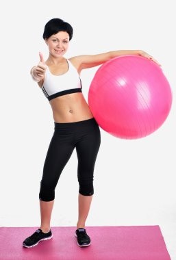 Genç fitness kadın portresi