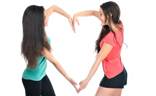 Portrait of young beautiful sisters — Stock Photo, Image