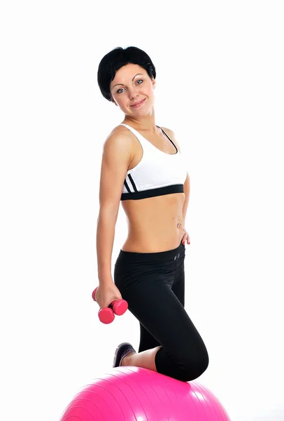 Porträt einer jungen Fitness-Frau — Stockfoto