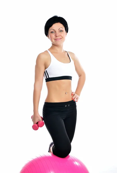 Retrato de jovem mulher fitness — Fotografia de Stock