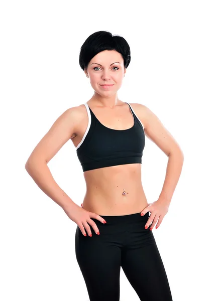 Porträt einer jungen Fitness-Frau — Stockfoto