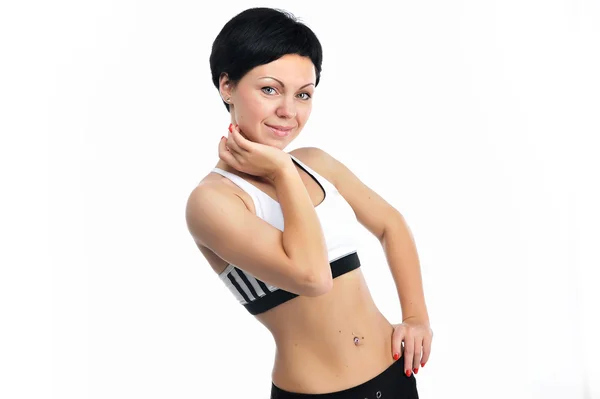 Retrato de jovem mulher fitness — Fotografia de Stock
