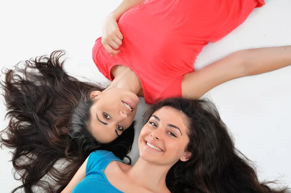 Portrait of young beautiful sisters — Stock Photo, Image