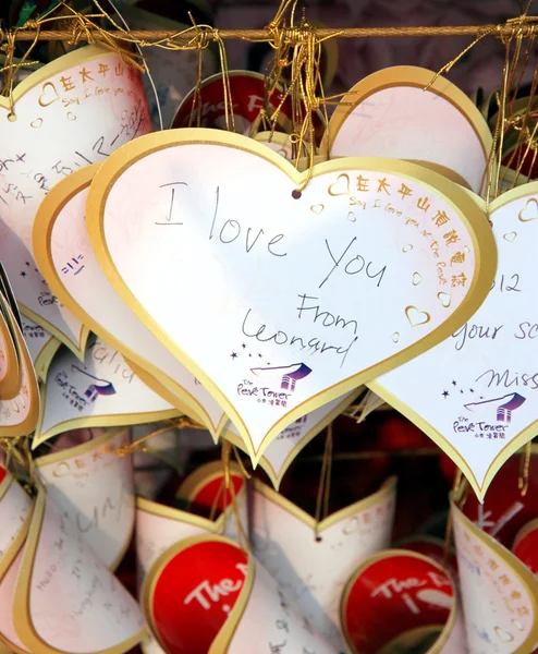 Love Messages on Victoria Peak — Stock Photo, Image