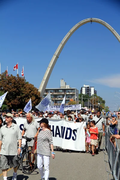 Trabalhadores Marchando em Toronto — Fotografia de Stock