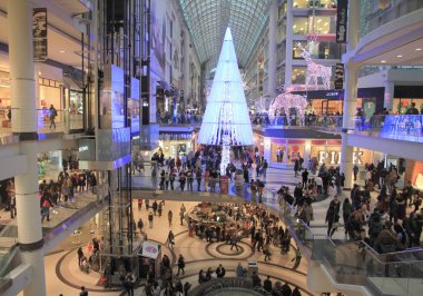 Christmas Shopping in Toronto clipart