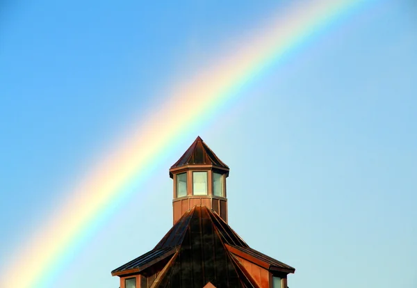 Rainbow Against Blue Sky — Stock Photo, Image