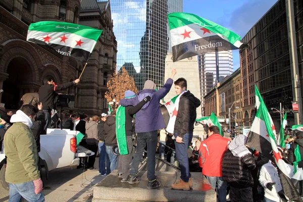 Syrian Demonstrators — Stock Photo, Image