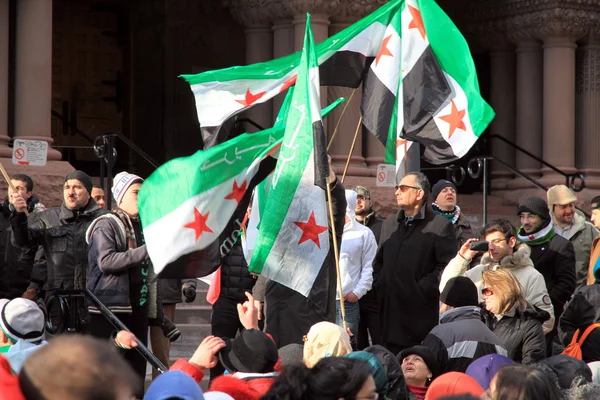 Syrian Demonstrators Stock Photo