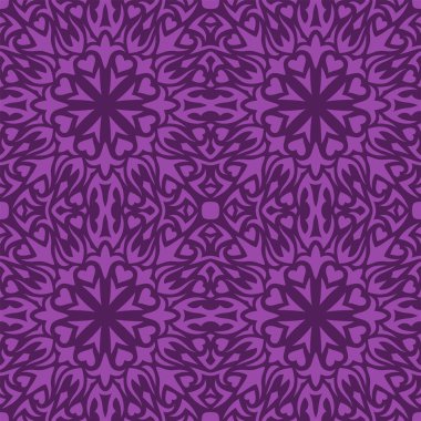 Soyut mor dikişsiz desenli güzel sevgililer günü vektör çizimi