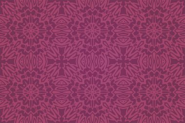 Mor dikişsiz kabile desenli güzel bir vektör ağı arkaplanı