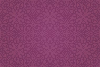 Soyut mor kabile dikişsiz desenli güzel bir vektör ağı arkaplanı