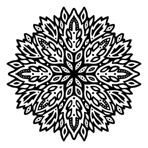 Monochrome Tribal Tattoo Vector Illustration Abstract Beautiful Black Single Pattern — Stock Vector
