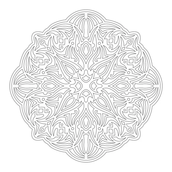 Yetişkin boyama kitabı sayfası için güzel monokrom doğrusal vektör ilüstrasyonuName