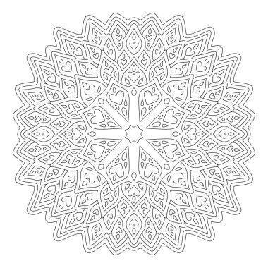 Sevgililer Günü renklendirme kitabı sayfası için güzel monokrom doğrusal vektör ilüstrasyonuName