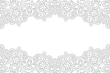 Çiçek desenli boyama kitabı için kenarlık