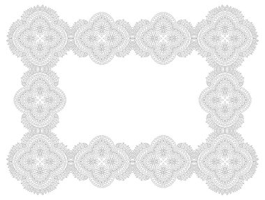 Süslü çerçeveli boyama kitabı için satır sanatı