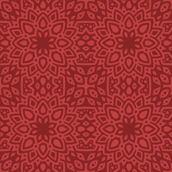 Hermosa Ilustración Vectorial Monocromo Con Abstracto Rojo Oriental Patrón Sin — Archivo Imágenes Vectoriales