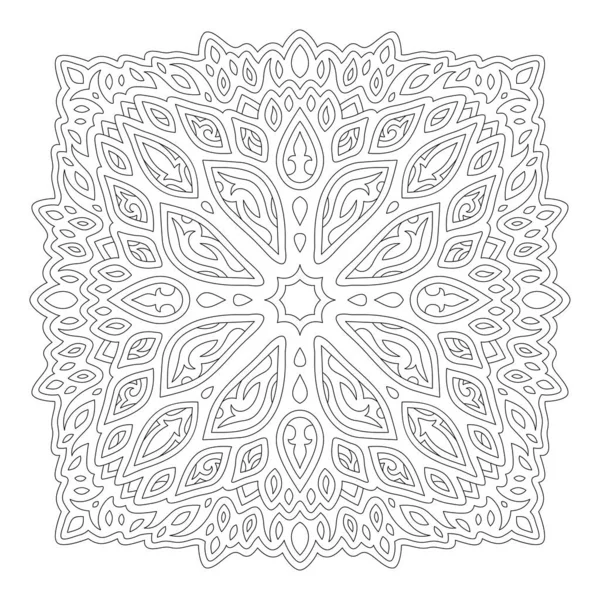 白色背景下抽象奇幻图案的成人彩色书页美丽的单色线性矢量图解 矢量图形