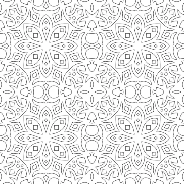 Belle Illustration Vectorielle Linéaire Monochrome Pour Livre Coloriage Adulte Avec Illustration De Stock